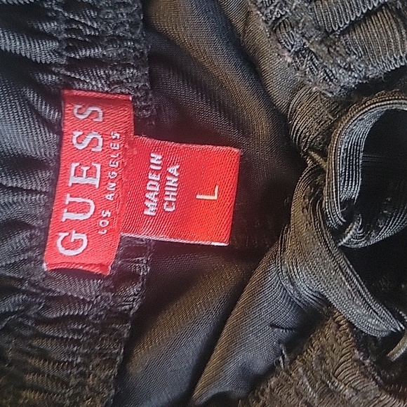 GUESS Womens Black Mesh Corset Tie Up, Long Sleeve Dress, Size: L - Picture 4 of 14